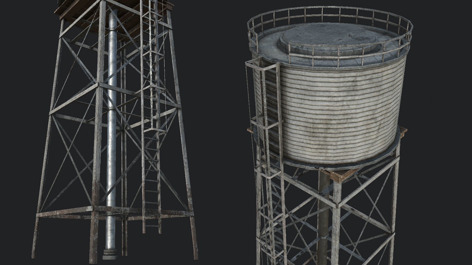 Farm Silo 7 PBR Low-poly 3D model_2