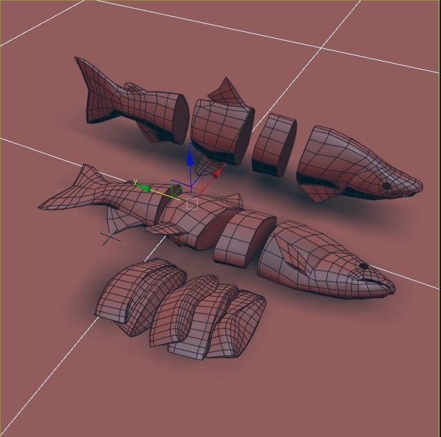 Salmon Plus Animation  Low-poly 3D model_10