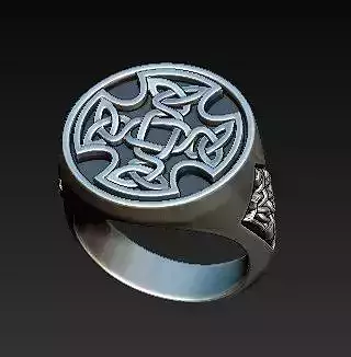 ring SIGNET celtic 3D print model
