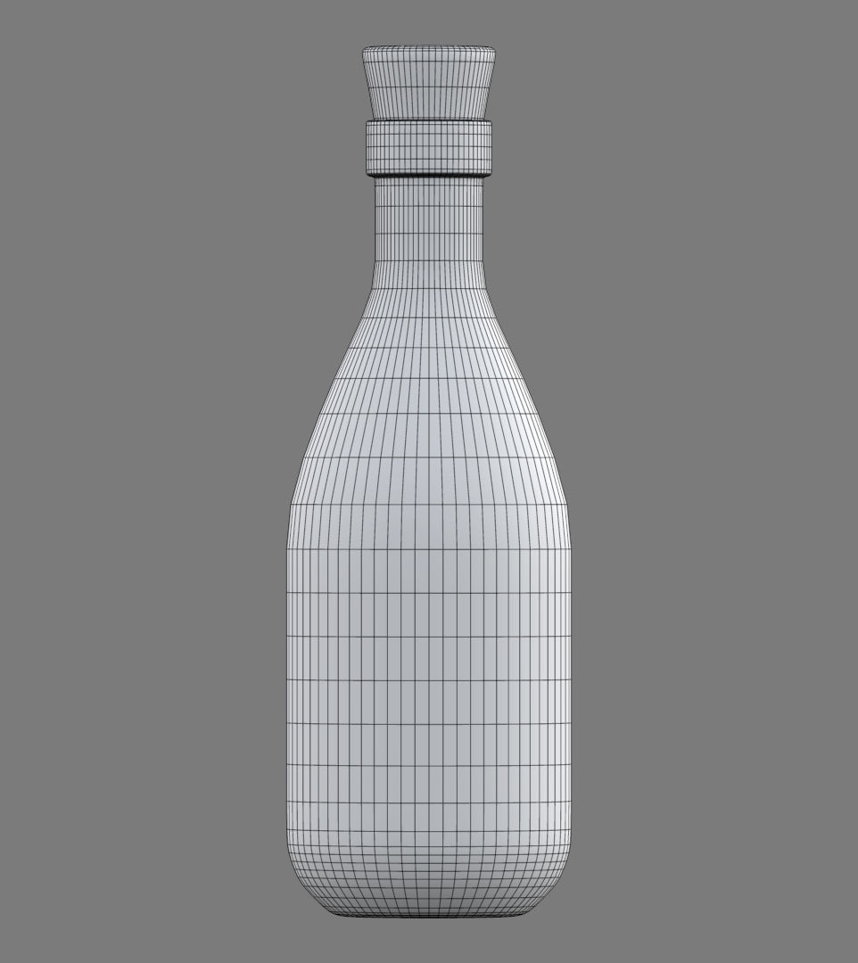 Wine Bottle Free low-poly 3D model_5