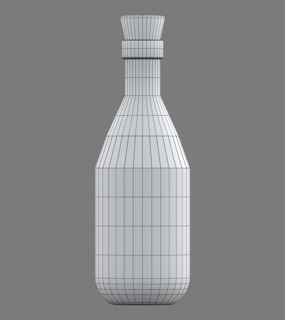 Wine Bottle Free low-poly 3D model_4