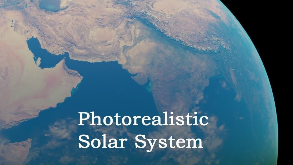 Photorealistic Solar System 3D model_1