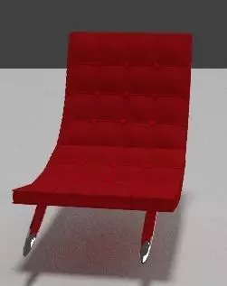 Leather Seat Low-poly 3D model_0