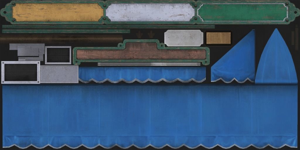 The building at Corner Low-poly 3D model_11