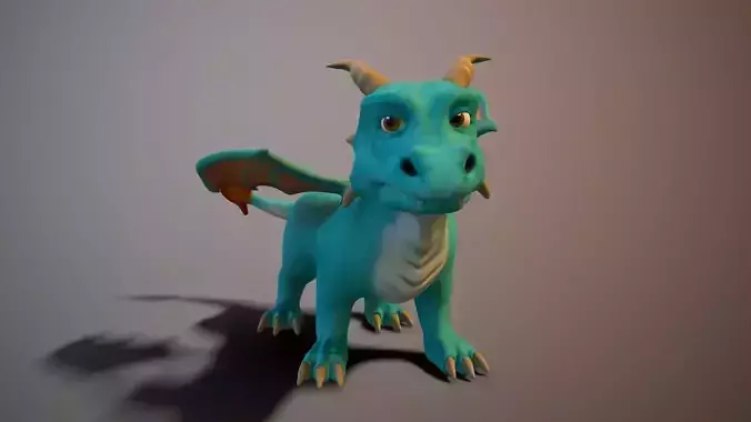 Cartoon young dragon