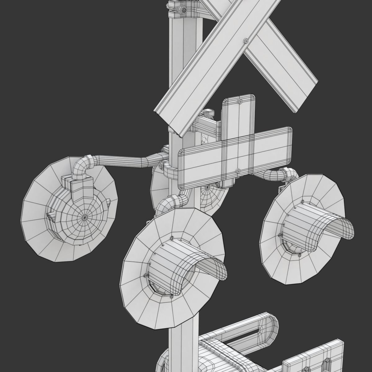 Railroad Crossing 3D model_27