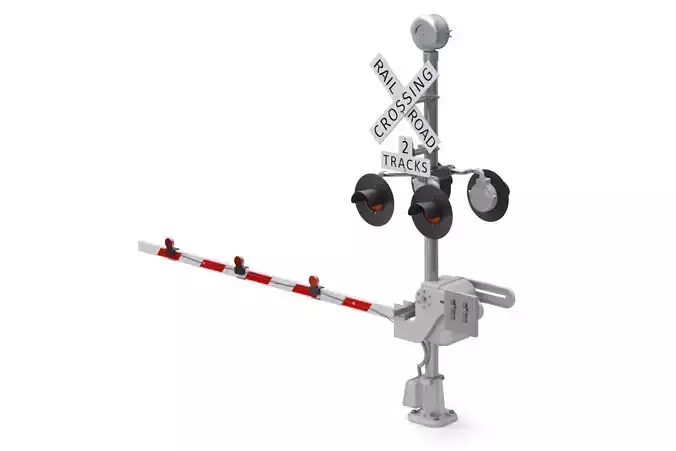 Railroad Crossing 3D model