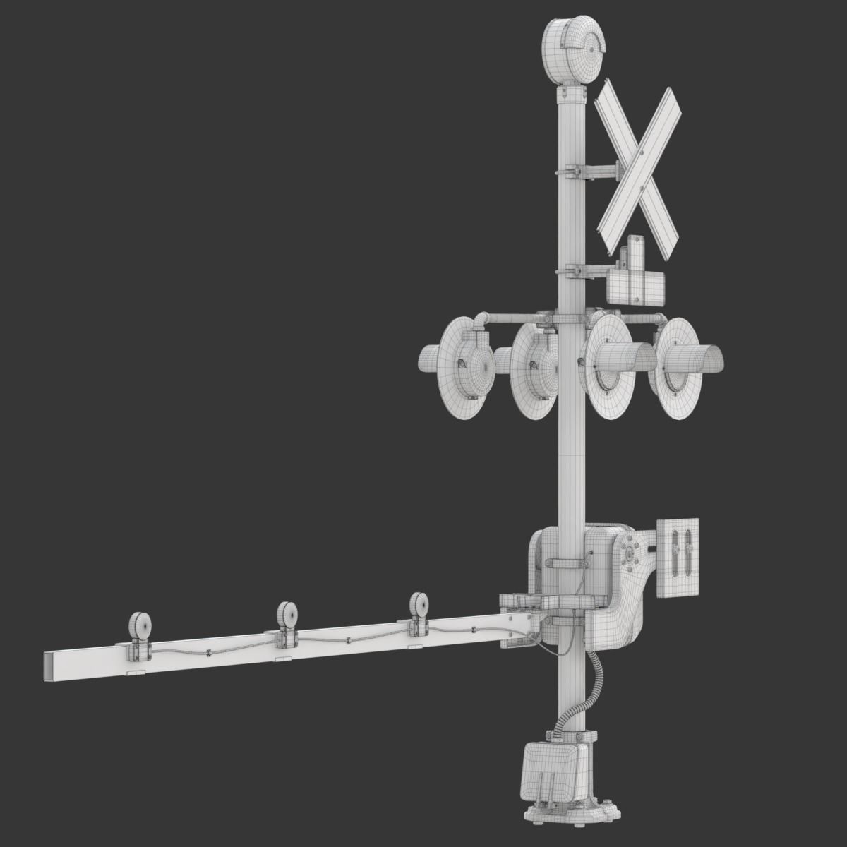 Railroad Crossing 3D model_36