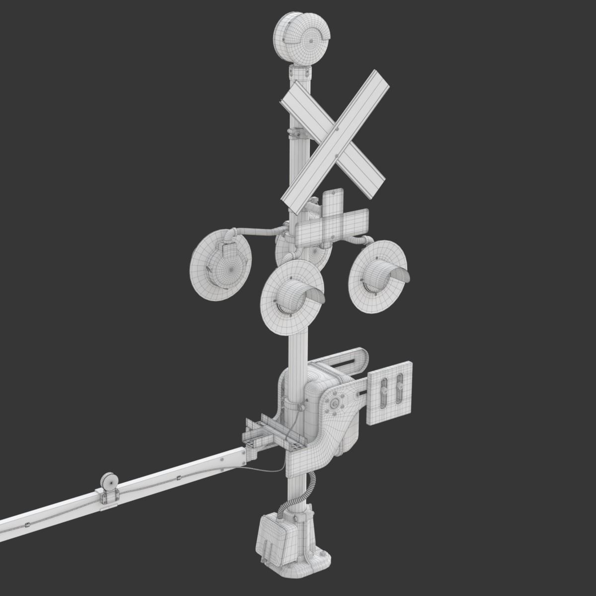 Railroad Crossing 3D model_32