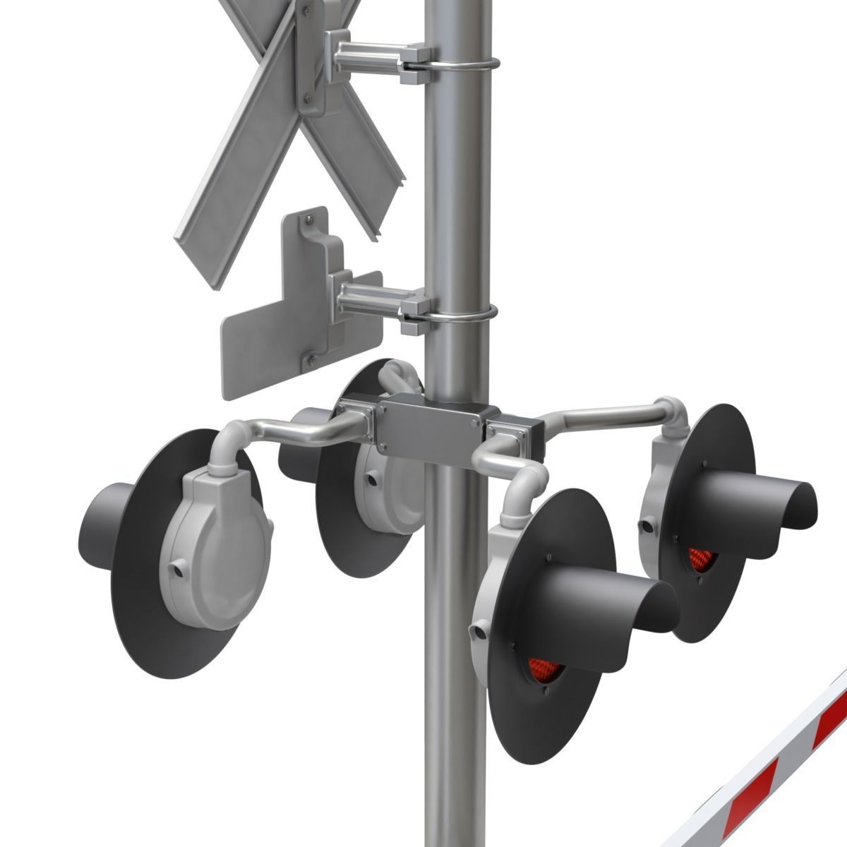 Railroad Crossing 3D model_4