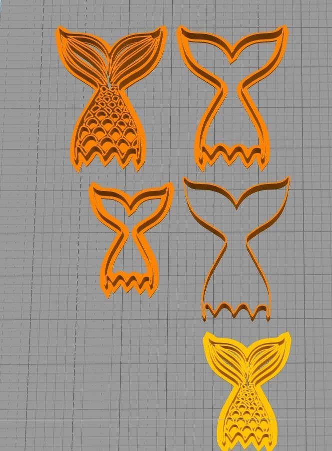 Cookie Cutter Little Mermaid Sirenita Sirena 3D print model_1