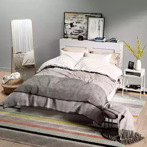 BRIMNES ikea bed frame 3D model