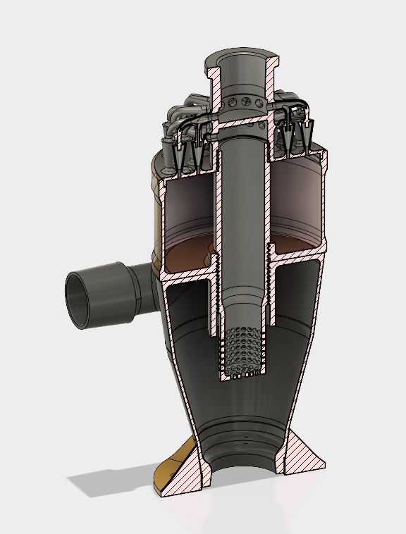 Multi Cyclone Dust Collector -Compact size added- 26 chamber 3D print model_2