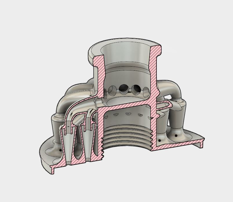 Multi Cyclone Dust Collector -Compact size added- 26 chamber 3D print model_6