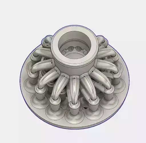 Multi Cyclone Dust Collector -Compact size added- 26 chamber 3D print model