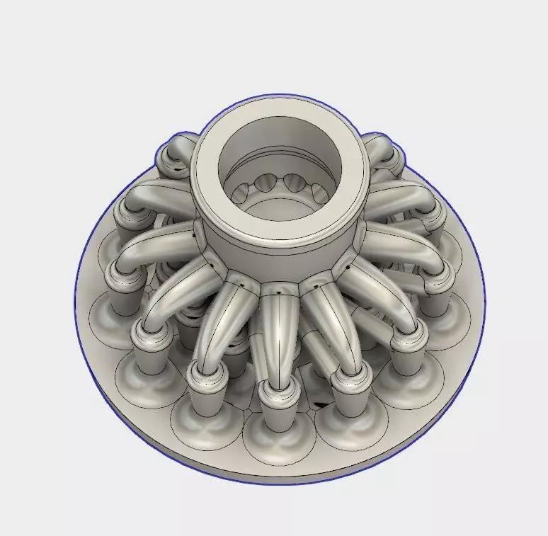 Multi Cyclone Dust Collector -Compact size added- 26 chamber 3D print model_0