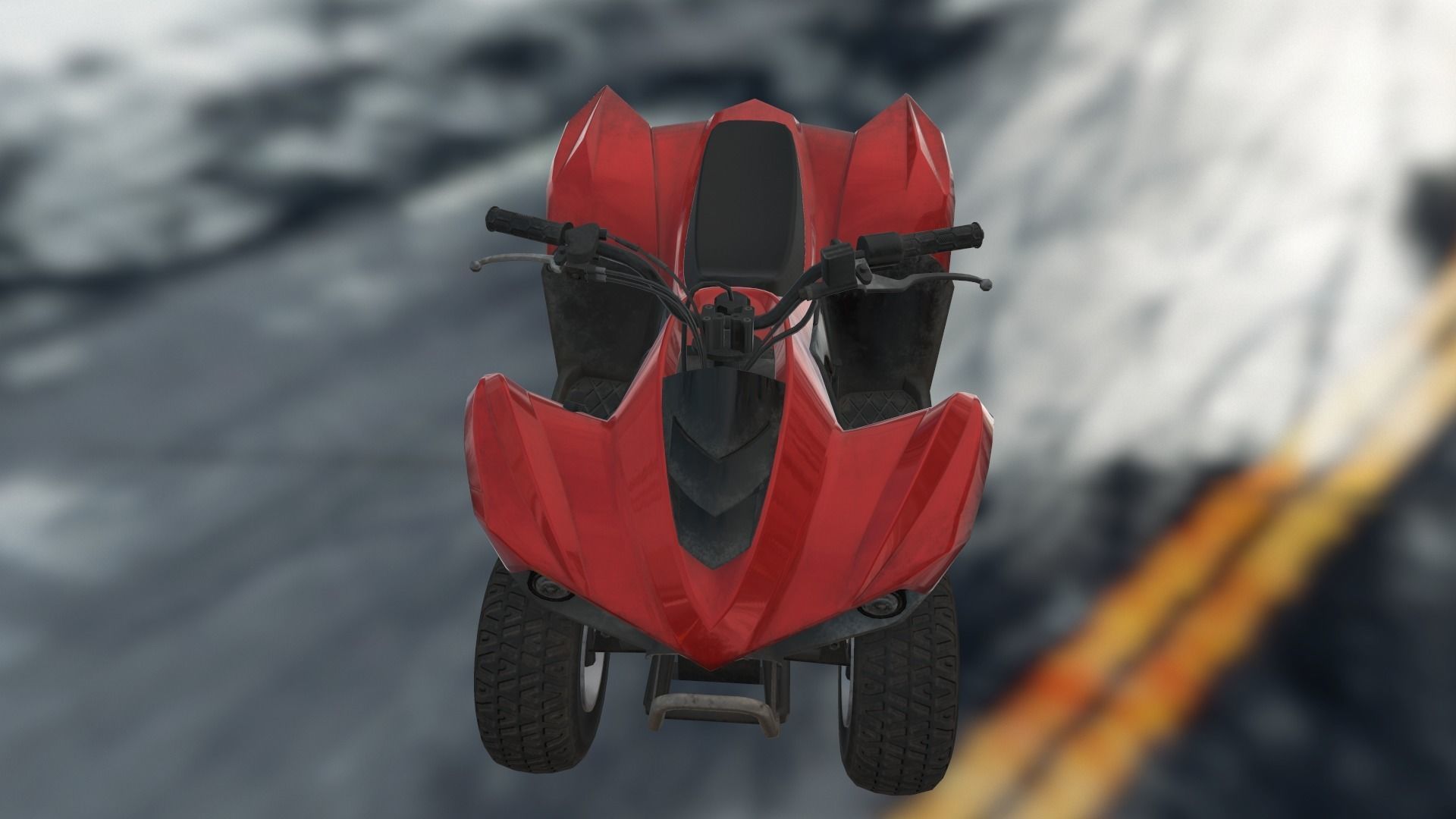 Vehicles - Motorbike Low-poly 3D model_2