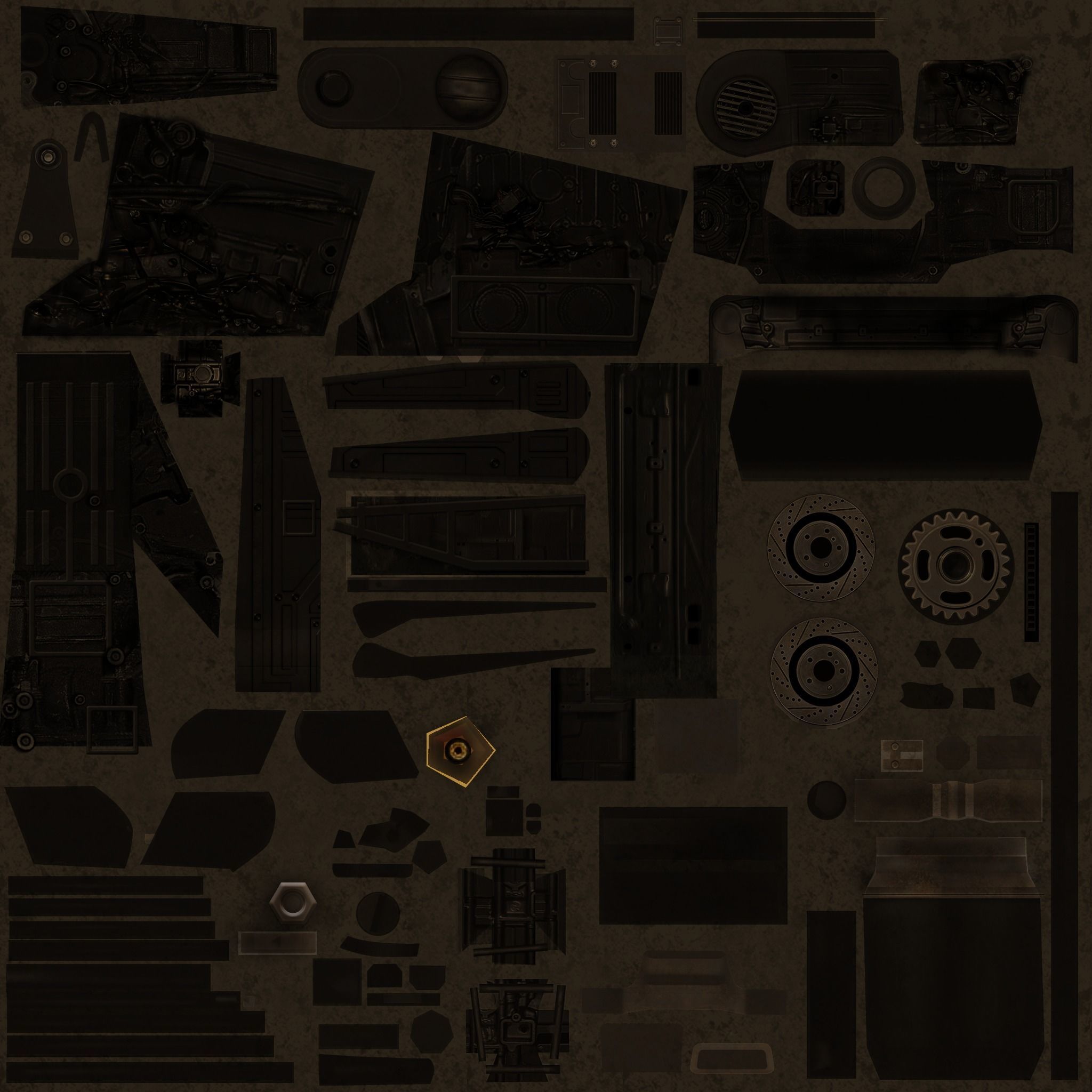 Vehicles - Motorbike Low-poly 3D model_60