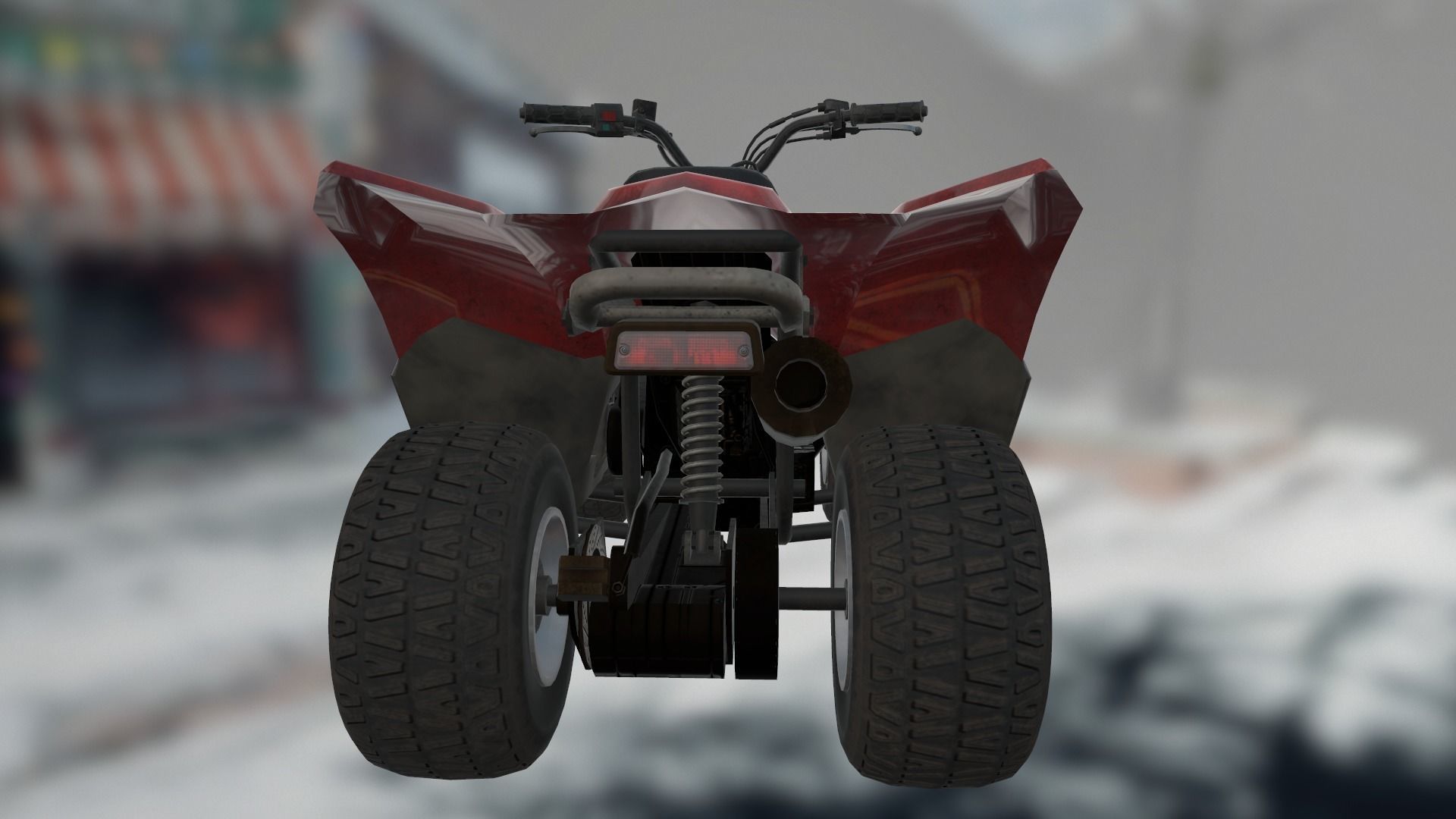 Vehicles - Motorbike Low-poly 3D model_3