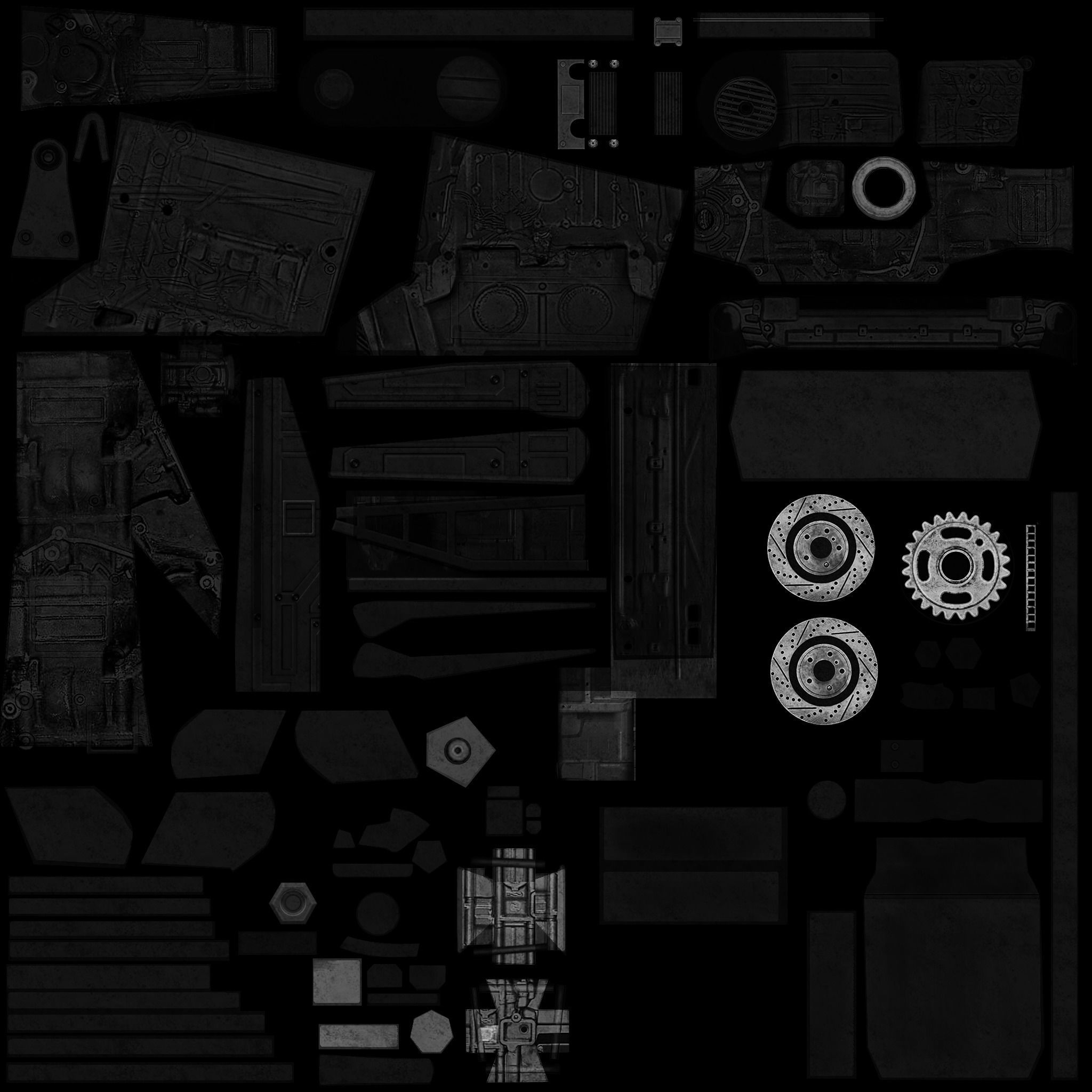 Vehicles - Motorbike Low-poly 3D model_46