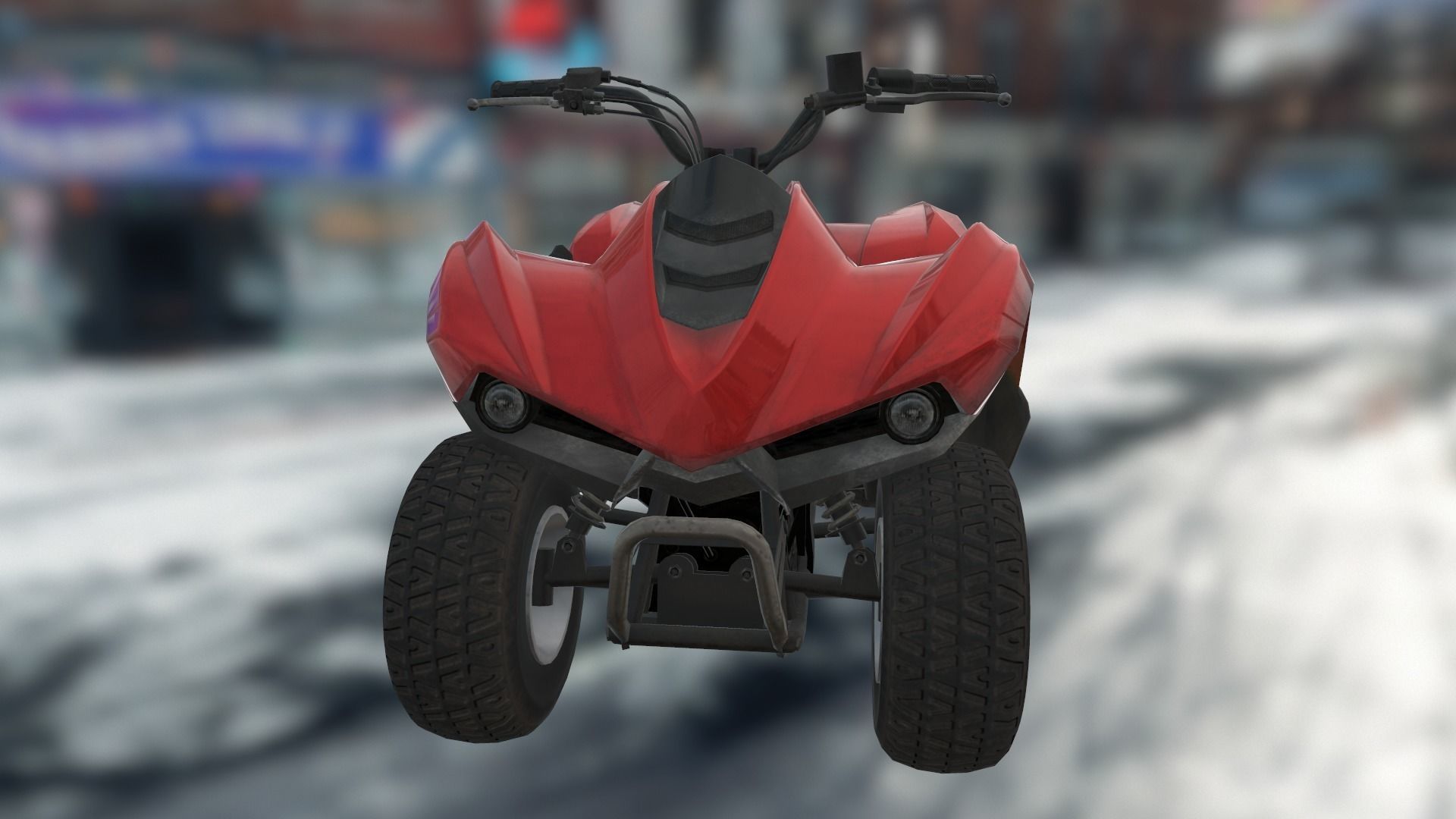 Vehicles - Motorbike Low-poly 3D model_1