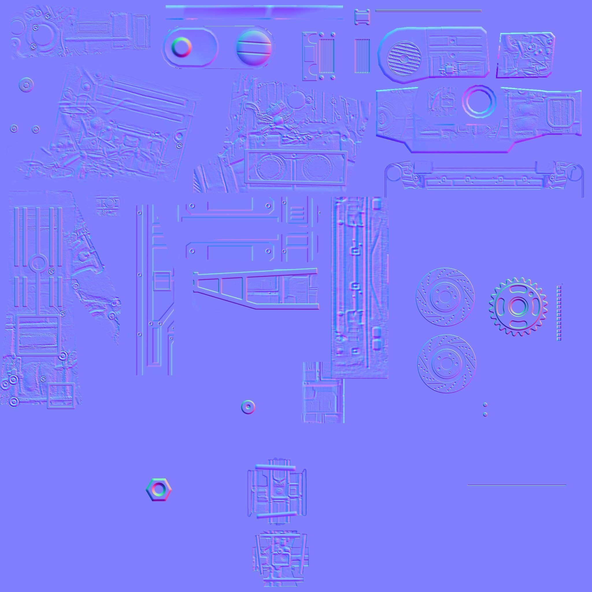 Vehicles - Motorbike Low-poly 3D model_37