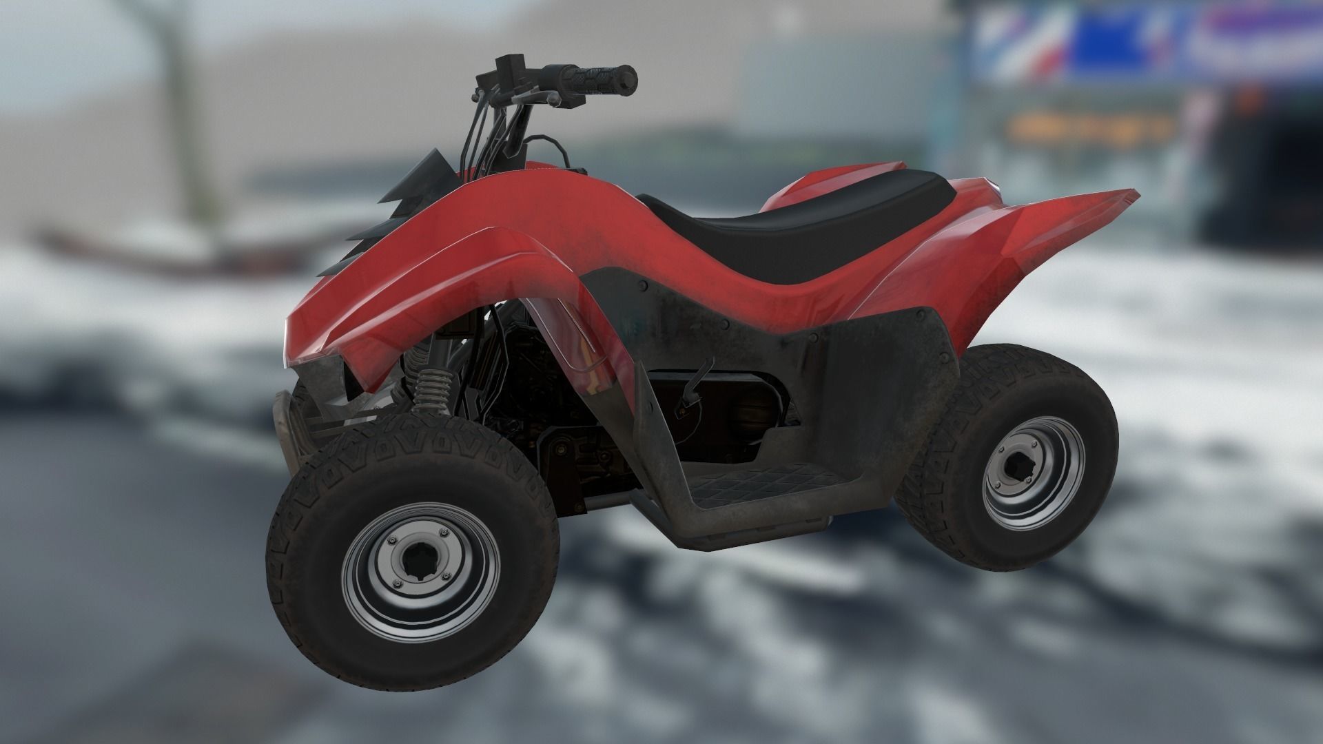Vehicles - Motorbike Low-poly 3D model_4
