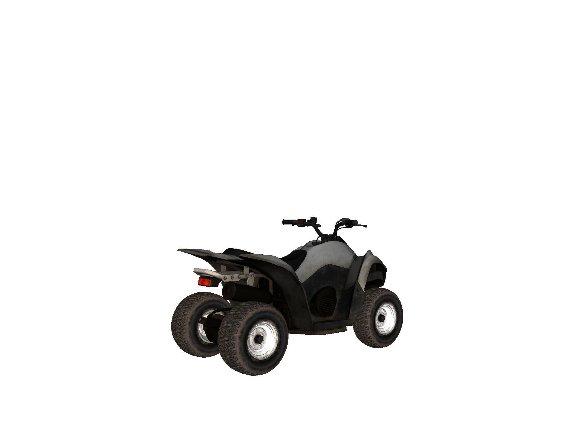 Vehicles - Motorbike Low-poly 3D model_9