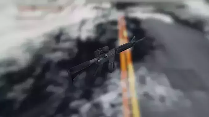 PBR Weapon ar - rifle for gta san andreas Low-poly 3D model