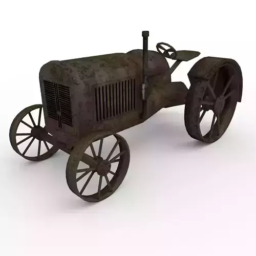 Low Poly tractor old