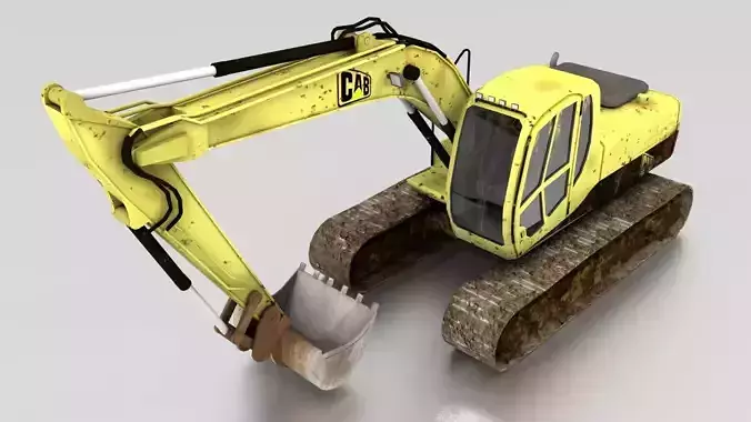 Low poly Excavator