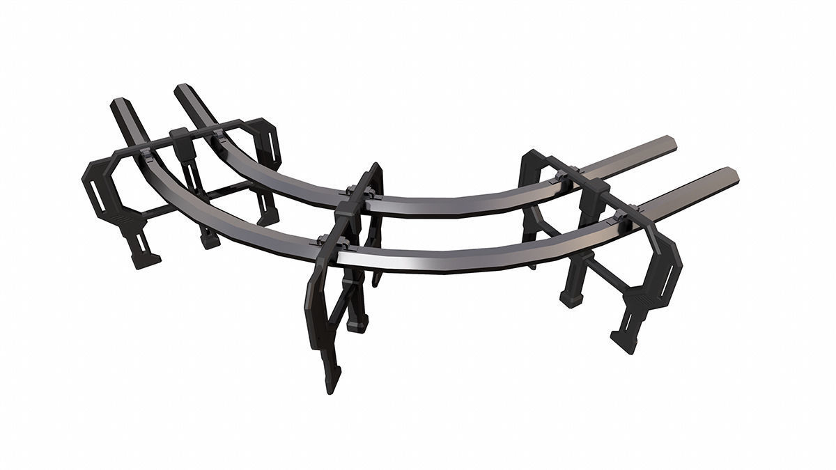 Sci-Fi Modular Tram Kit Low-poly 3D model_19