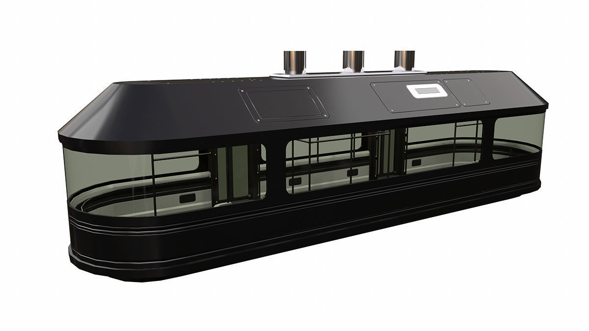 Sci-Fi Modular Tram Kit Low-poly 3D model_14