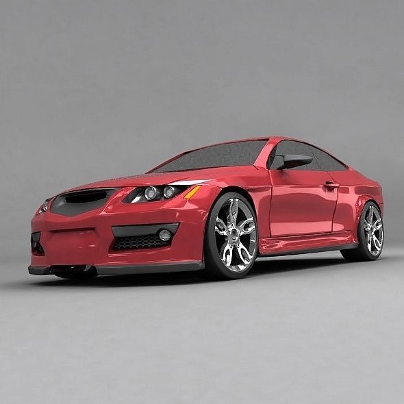 Sports car concept 3D model_1