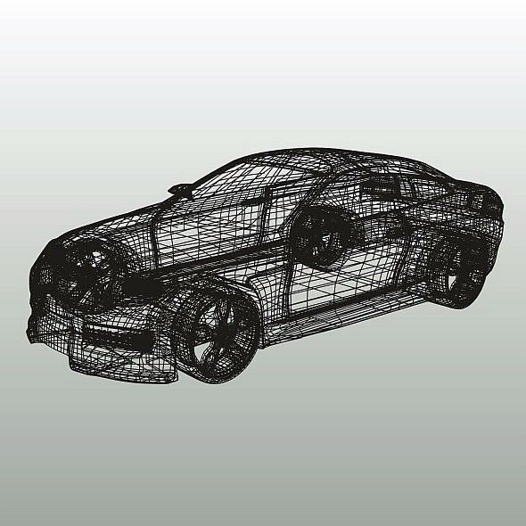 Sports car concept 3D model_12