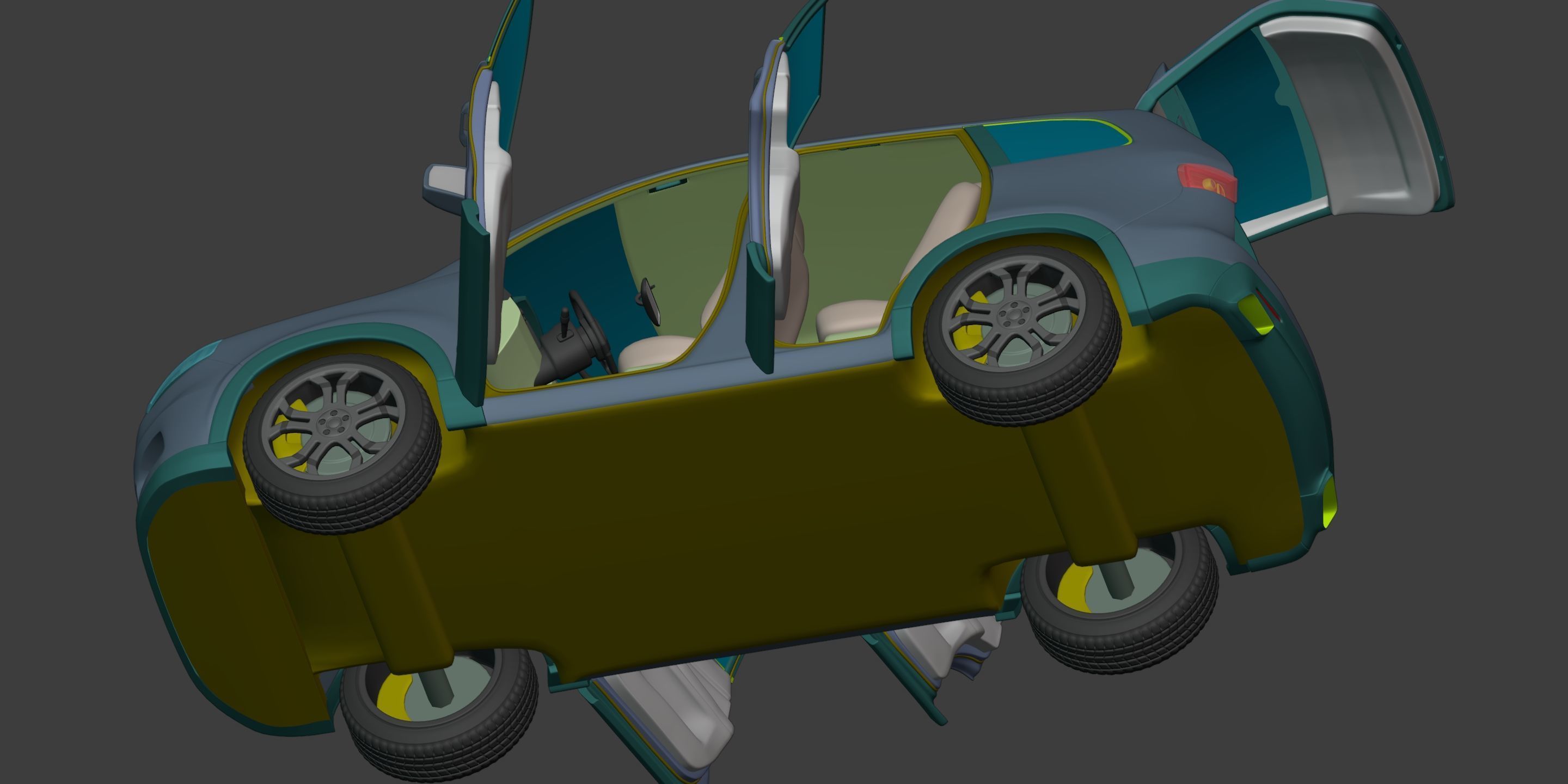 Generic SUV - Crossover Car -- Original Design 3D model_20