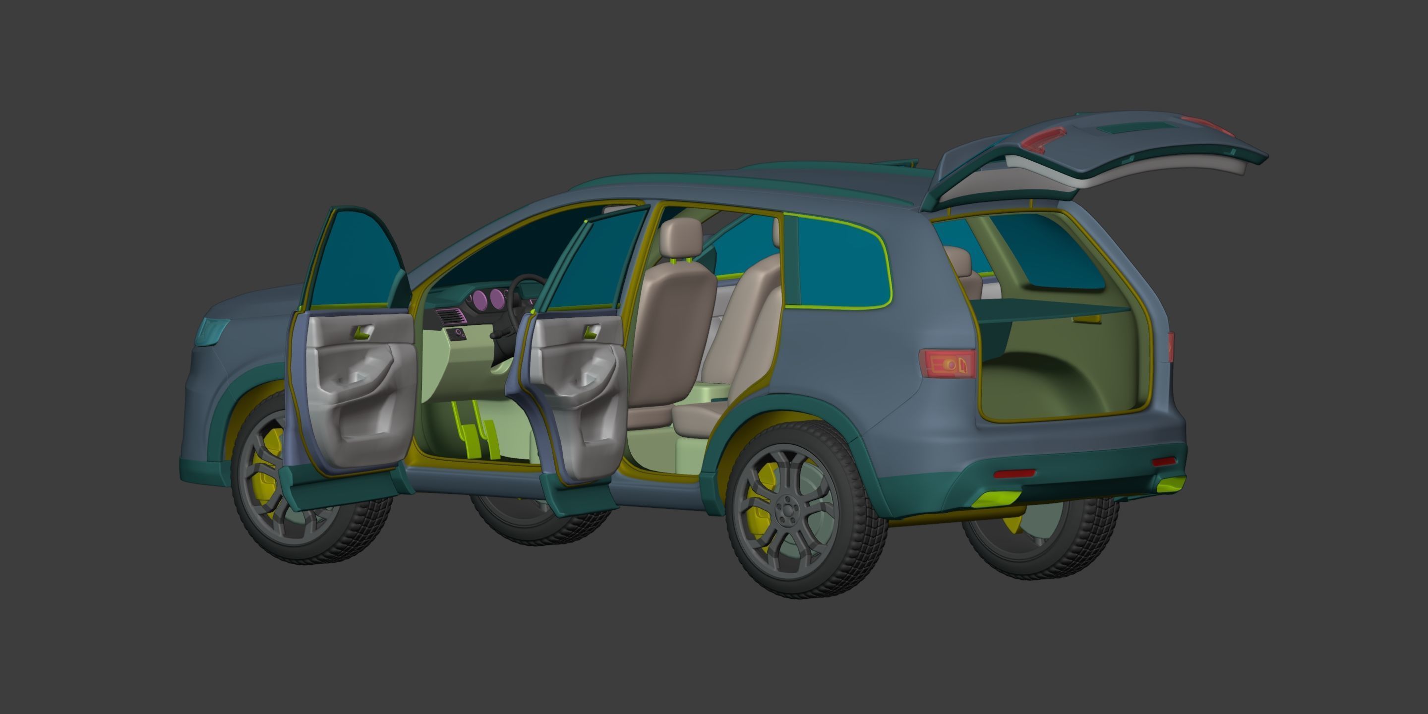 Generic SUV - Crossover Car -- Original Design 3D model_2