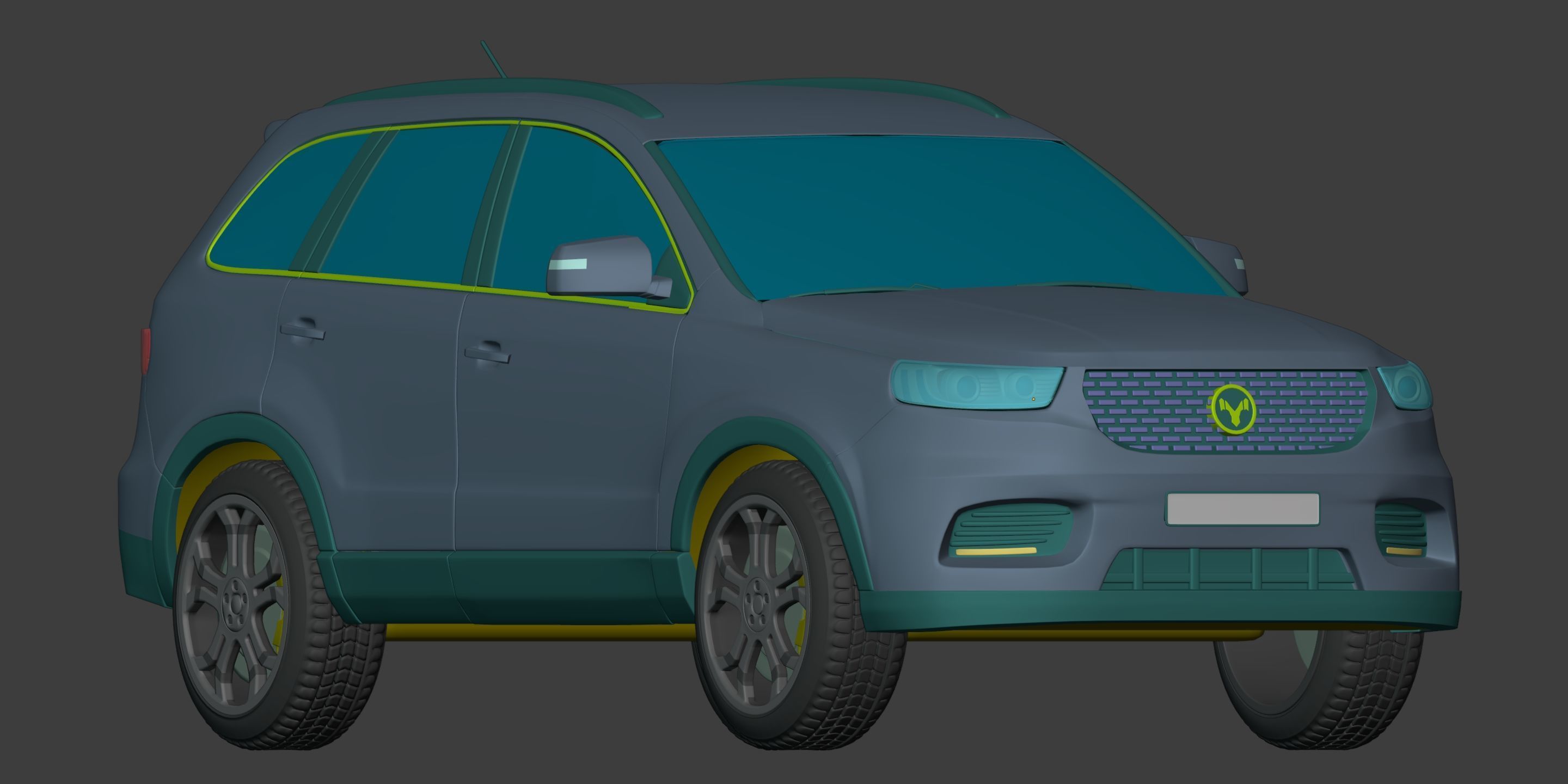 Generic SUV - Crossover Car -- Original Design 3D model_10