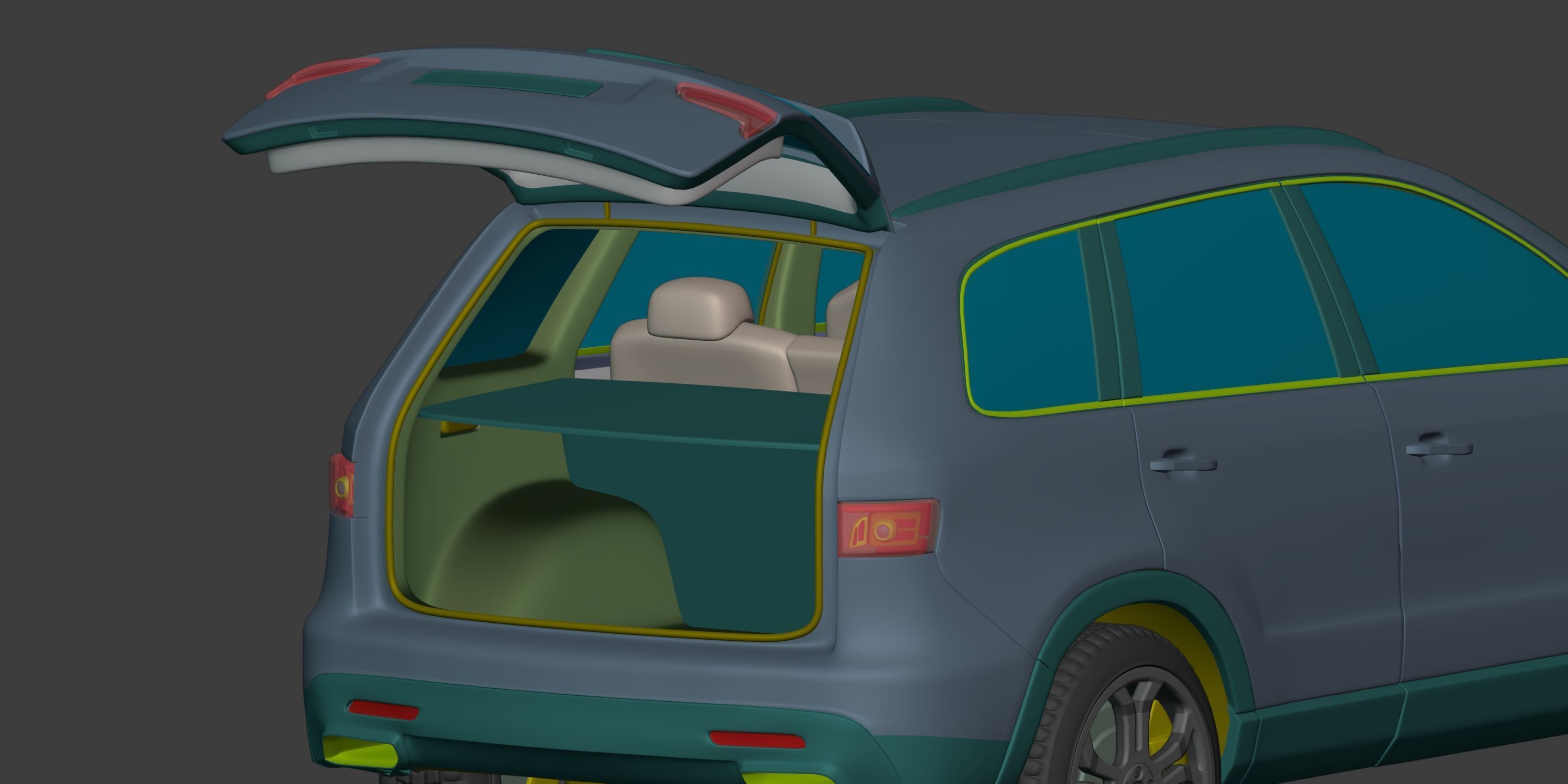 Generic SUV - Crossover Car -- Original Design 3D model_26