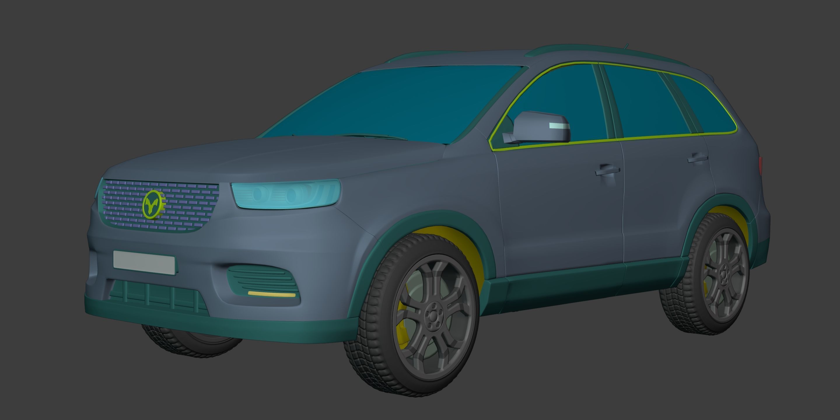 Generic SUV - Crossover Car -- Original Design 3D model_8