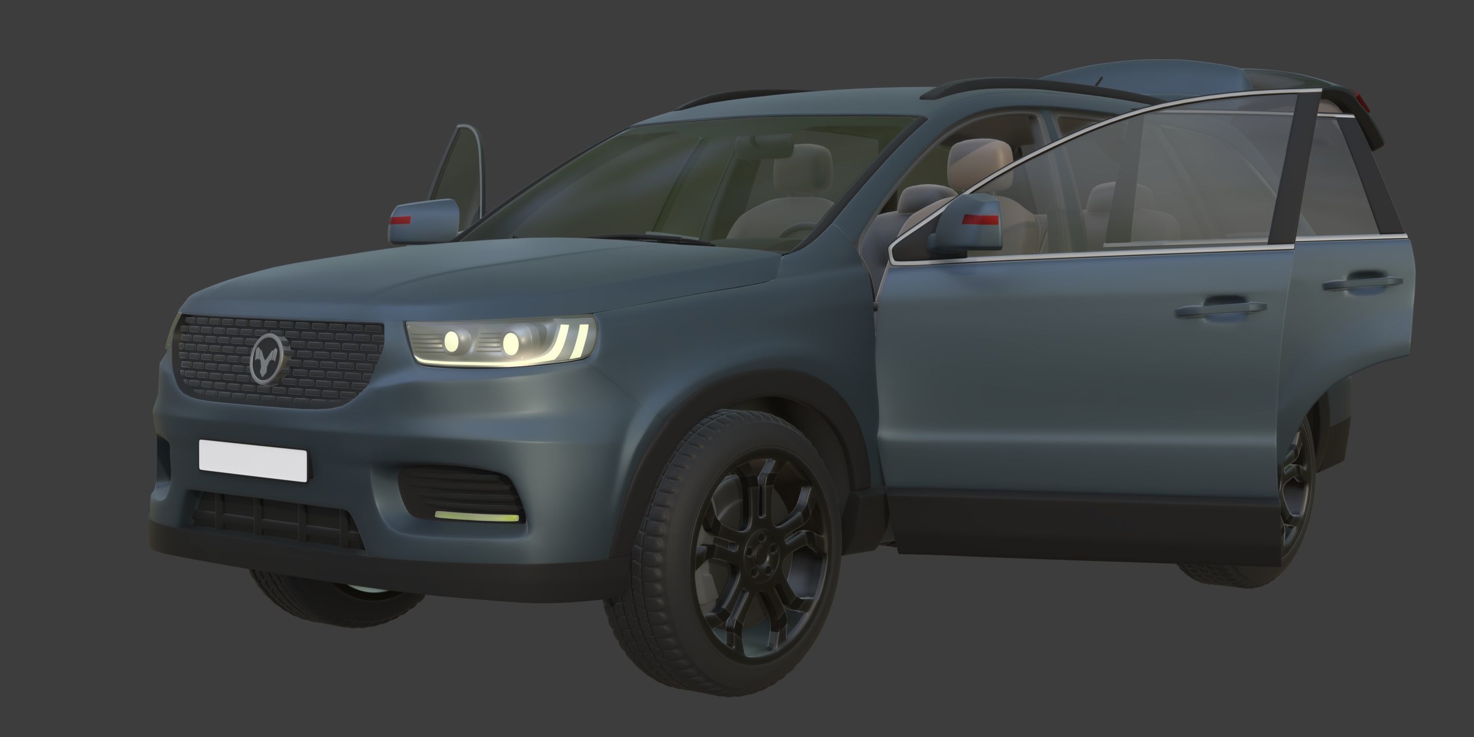Generic SUV - Crossover Car -- Original Design 3D model_1