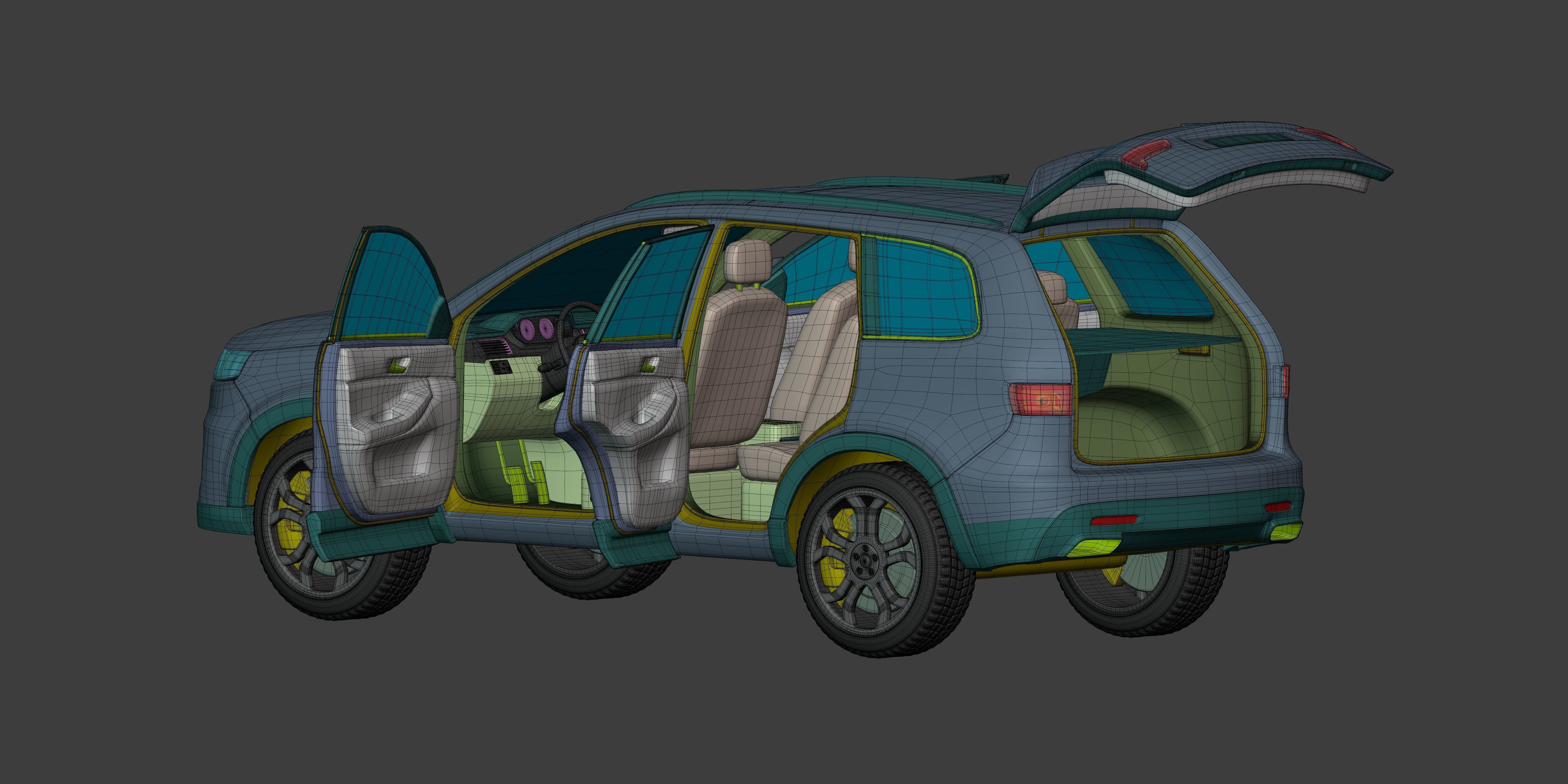 Generic SUV - Crossover Car -- Original Design 3D model_3
