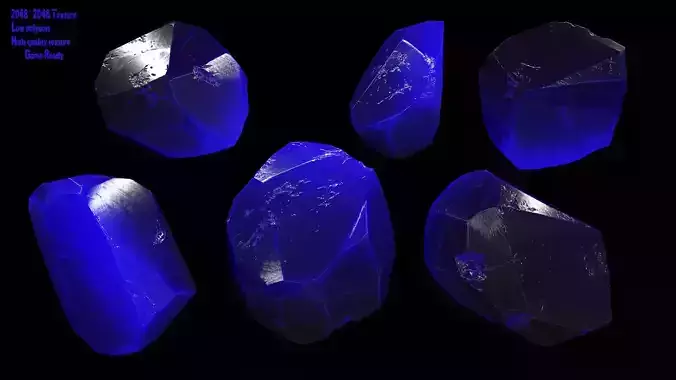 crystal piece of glass Low-poly 3D model