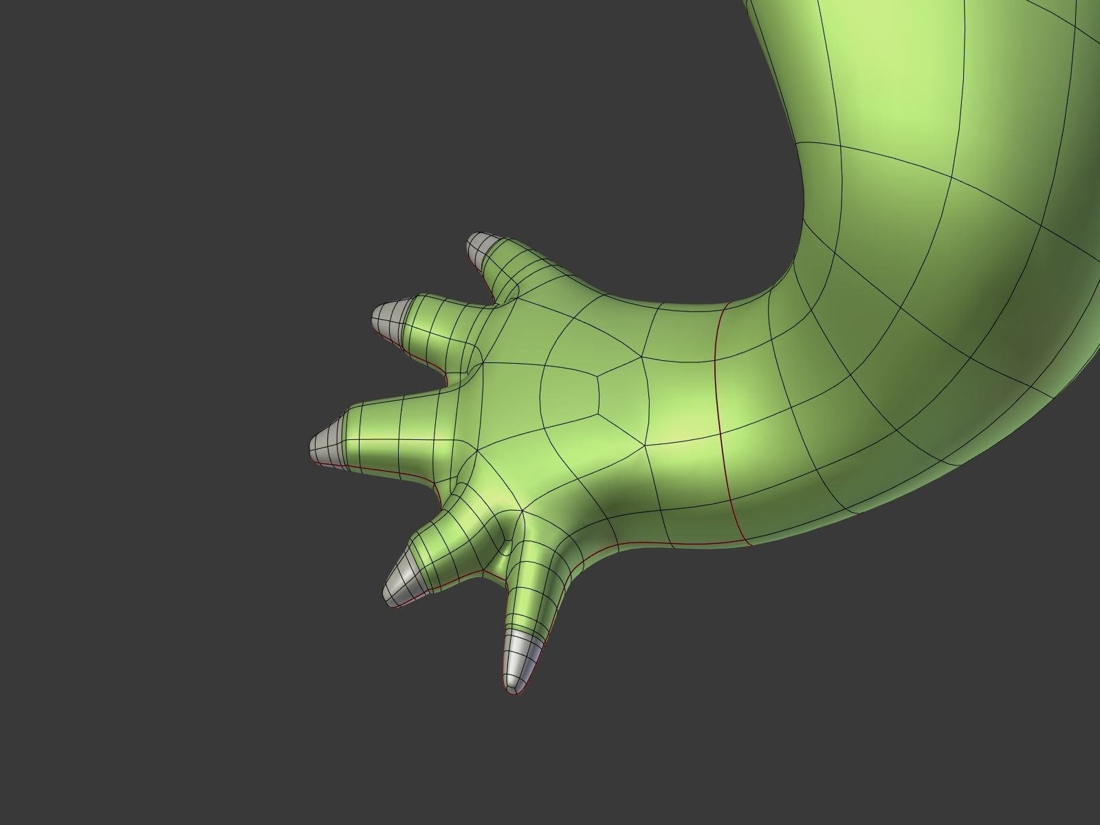 Cartoon Crocodile Low-poly 3D model_17