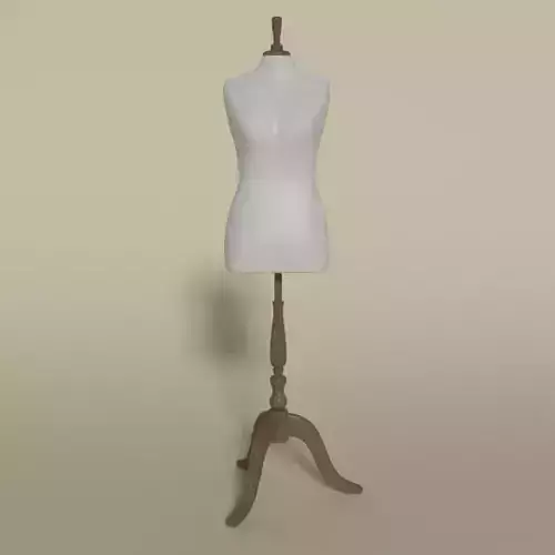 Mannequin Female - Sewing Dummy Low-poly 3D model