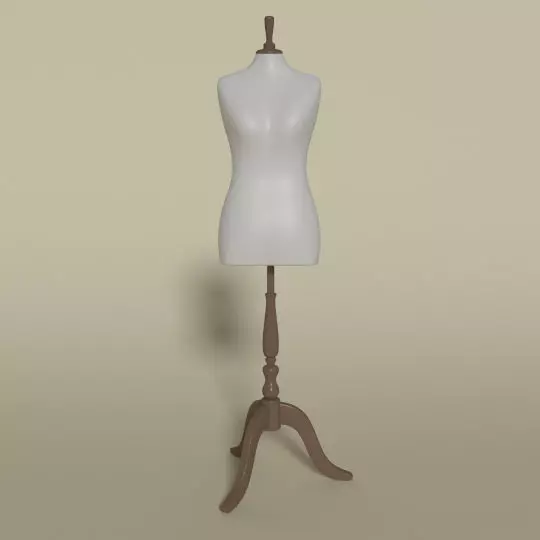 Mannequin Female - Sewing Dummy Low-poly 3D model_0