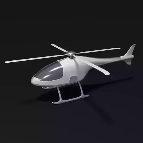 Cartoon Fantasy Futuristic Helicopter