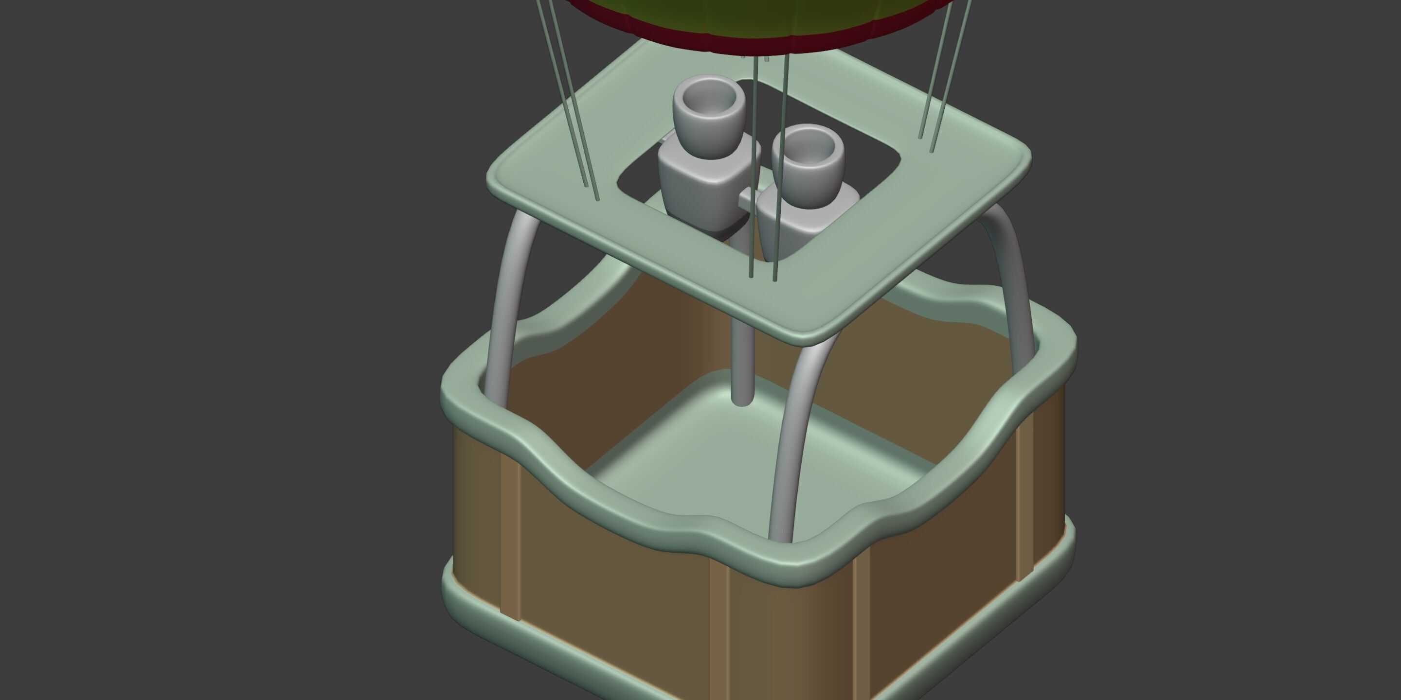 Hot Air Balloons Low-poly 3D model_17