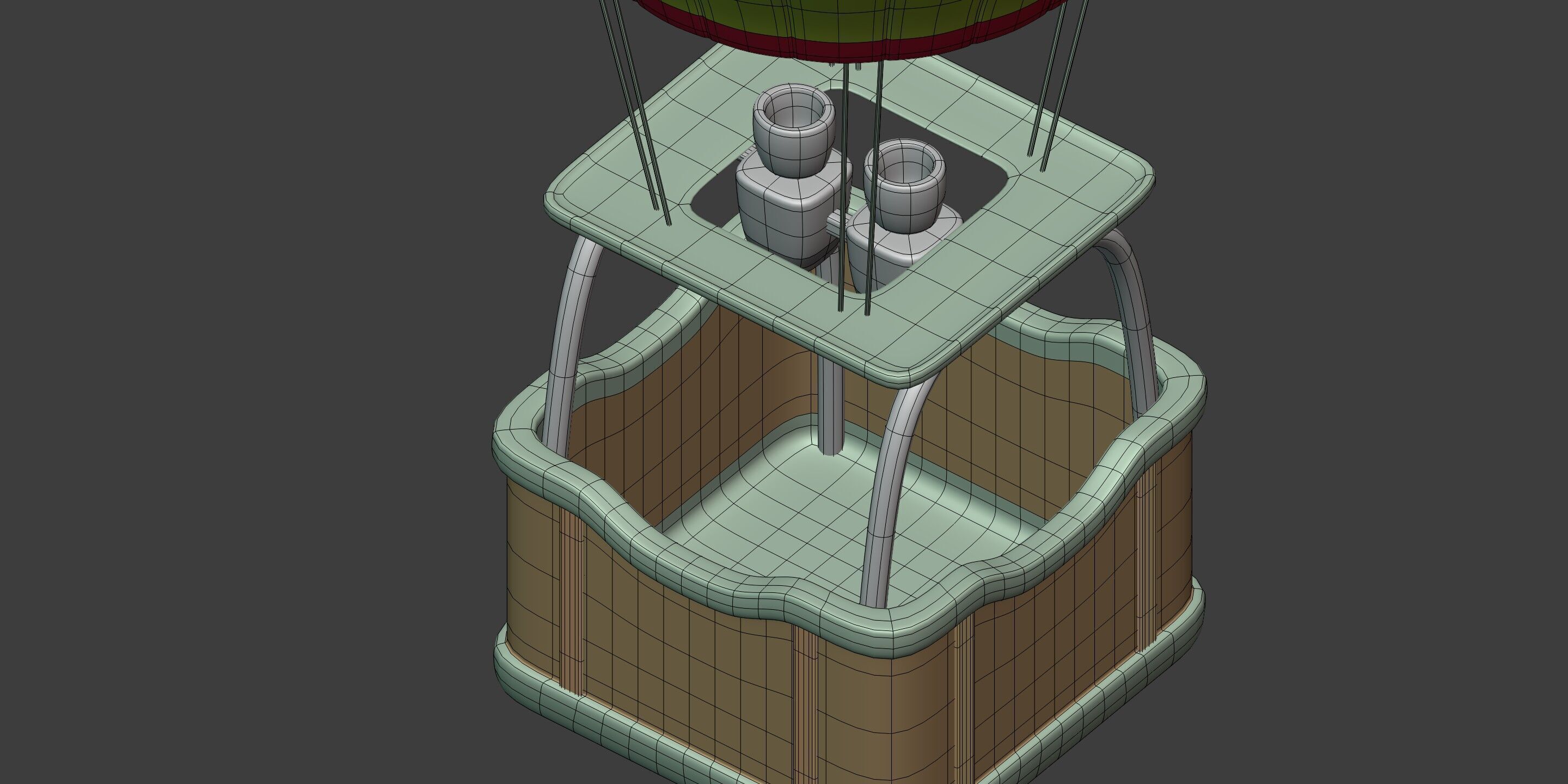 Hot Air Balloons Low-poly 3D model_18