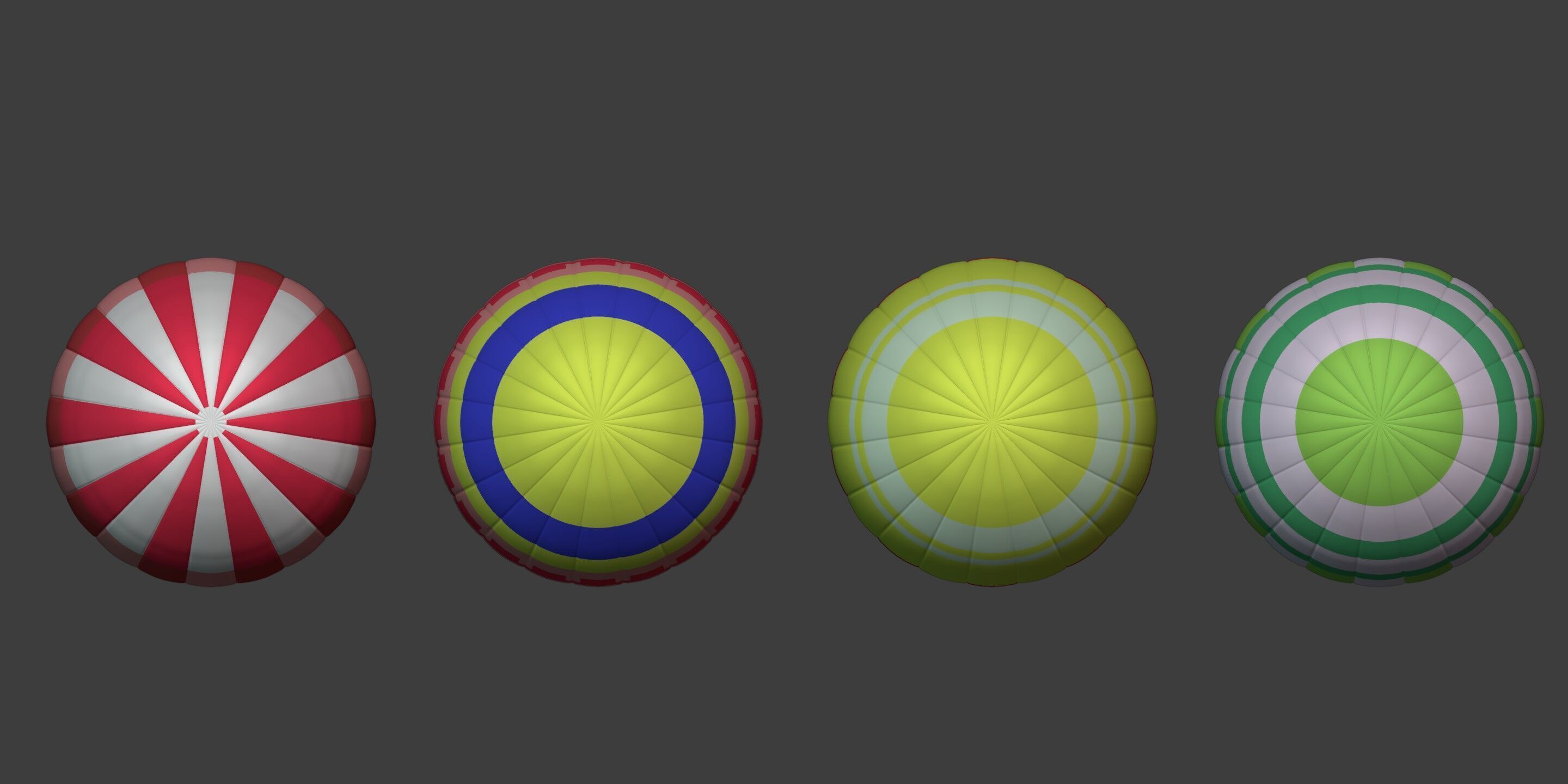 Hot Air Balloons Low-poly 3D model_15